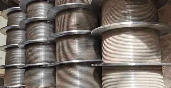 1〜150mmの溝のピッチと合金鋼のガルバン化溝付きウィンチドラム